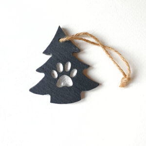 Pet Memorial Christmas Tree Decoration Chrome Paw Gift Garden Cats Grave Marker