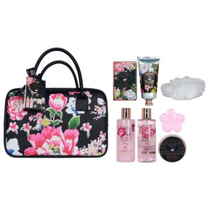 coffret de bain au parfum délicat de pivoine - 7pcs