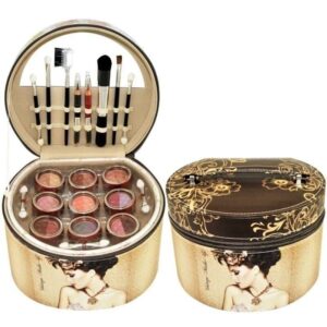 Vintage brown makeup case - 36pcs