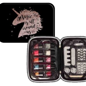 Christmas gift box - Manicure kit with 10 varnish - Unicorn design