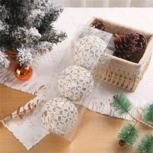 3Pcs In PVC Box Foam Christmas Decoration Balls - WHITE