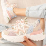 MULTI COLOUR LACE UP CHUNKY SNEAKERS TRAINERS
