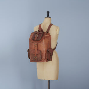 Large Brown Leather Rucksack