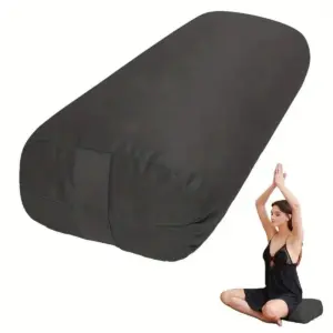 Yoga Bolster Pillow CushionYoga Firm Large 24" x 12" x 6" for Restorative Yoga, Rectangular Cotton and Removable Cover