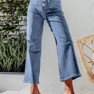 Ladies Button Jeans-Pant