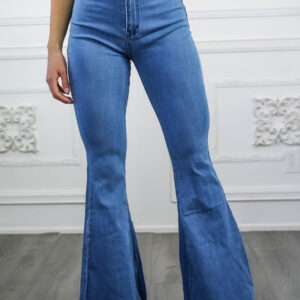 Classic Bell Bottom Jeans without Front Pockets